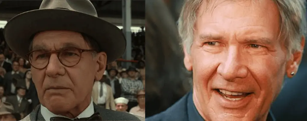 Harrison Ford's facial scar with Dermaflage medical makeup