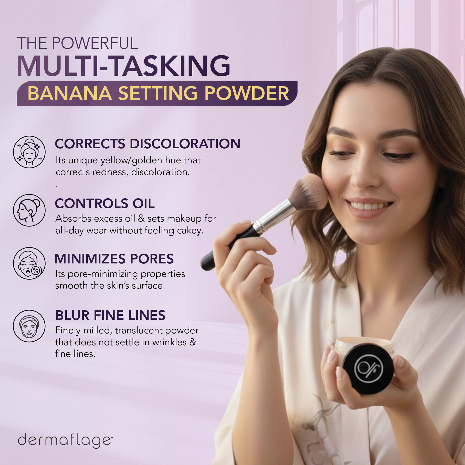 Banana powder setting powder